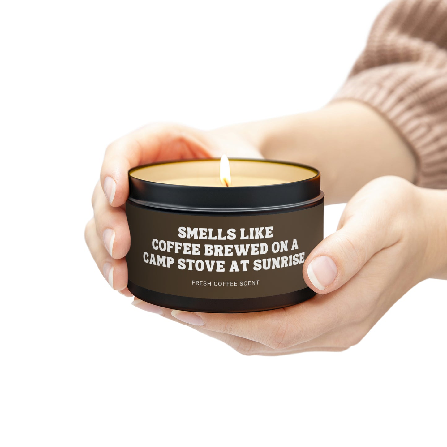 Smells like coffee brewed on a camp stove at sunrise